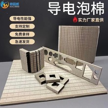 自粘導電泡棉全方位導電海棉導電布導電棉防震電磁屏蔽導電海棉