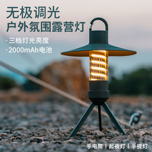 跨境新款折疊戶外露營燈 大容量照明便攜可充電usb掛立帳篷露營燈