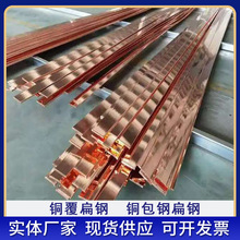 銅包鋼廠家鍍銅接地扁鋼銅覆鋼扁鋼銅包鋼扁線50*5防雷覆銅鋼扁排