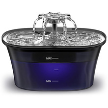 2.5L不銹鋼寵物飲水機跨境貓咪飲水機流動水花朵飲水器亞馬遜新品