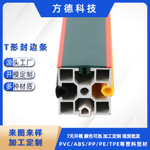 工業鋁型材平封邊條防靜電膠條富士康膠條防靜電槽6槽8鋁材雙色膠