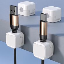 磁吸數據線收納辦公桌面鼠標線簡約繞線器固線無痕自磁吸粘理線器