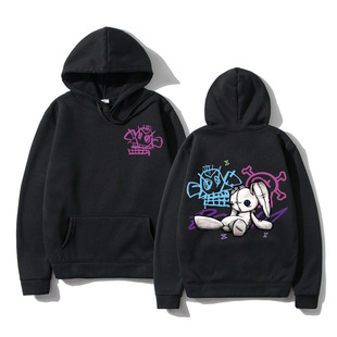 Arcane Jinx Hoodie Fashion Men Harajuku Anime Rabbit Monkey