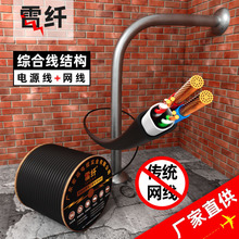 無氧銅4+2網線帶電源一體線四芯室外網絡監控線綜合線復合線300米