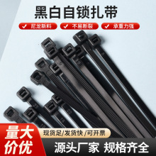 源頭廠家批發尼龍扎帶黑白自鎖扎帶規格齊全捆綁帶自鎖式尼龍扎帶