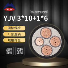 【廠家批發】天環 ZC-YJV 3+10+1*6平方阻燃低壓銅芯電纜線