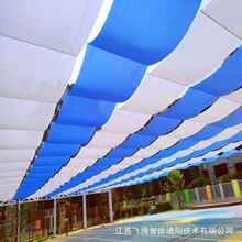 商場采光 頂棚電動遮陽簾 幕牆頂隔熱天棚簾 陽光房智能窗簾批發