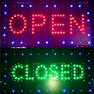 LED signV SֱNZopen close ABIERTO  48x25