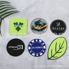 廠家定制pvc軟膠杯墊手機防滑墊卡通硅膠隔熱墊橡膠餐墊定做logo