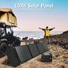 跨境100W200W400W便攜折疊太陽能充電板 車載光伏板 露營太陽能板