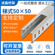 鍍鋅橋架熱浸鋅梯式橋架不銹鋼電纜線槽橋架 50×50梯式橋架