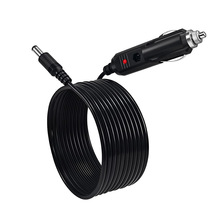 汽車12/24V通用大功率車載點煙器轉DC5.5*2.1公頭應急電源插頭
