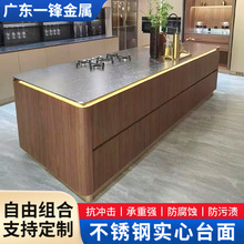 304不銹鋼實心台面防刮花工作台平面廚房灶台島台5/6/8/10mm面板