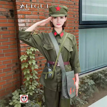 紅軍綠軍裝演出服八路軍紅衛兵抗戰服裝裝解放帽表演服裝演出服