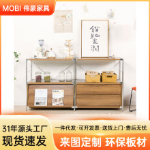 客廳家用簡約現代餐邊櫃收納儲物櫃卧室書架落地置物架展示櫃