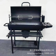 家用燒烤爐庭院別墅木炭燒烤架戶外烤爐美式bbq電動烤架燜烤5人用