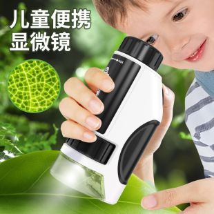 便攜式顯微鏡50-300X兒童科教益智玩具科學觀察細胞手持中小學生