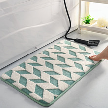 舒棉絨提花地墊入戶門耐臟浴室家用衛生間吸水地墊廁所防滑腳墊