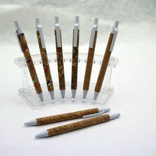軟木紙管環保圓珠筆商務辦公學生碳素筆禮品廣告筆文具用品