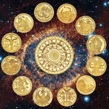 十二星座金屬紀念幣動漫卡通小孩禮物收藏品歐美塔羅牌幸運章