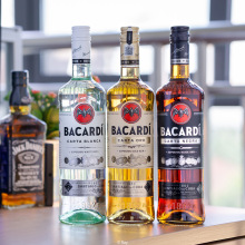 洋酒 百加得朗姆酒Bacardi rum白金黑750ml調酒莫吉托 正品行貨