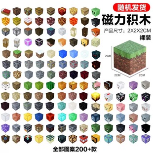 跨境MC我的磁力性方塊我的積木世界混裝套裝磁吸顆粒兒童益智玩具