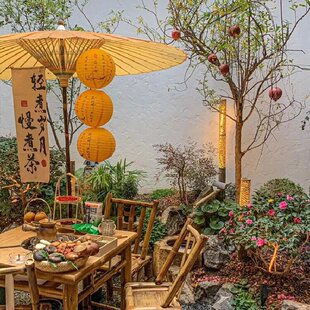 瀘州分水油紙傘防雨防曬特超大戶外庭院中式國風復古風圍爐煮茶傘