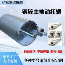主被動滾筒輸送帶傳送帶托輥主從動鍍鋅輥筒無動力滾筒車間流水線
