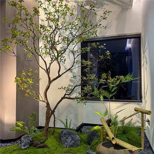 精品海島春花綠植造景櫥窗植物室內仿真榕樹裝飾大型假樹簡約景觀