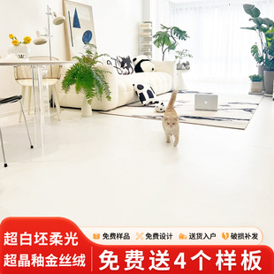 佛山超白胚800×800素色瓷磚全瓷通體天鵝絨柔光質感客餐廳地磚