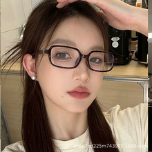 網紅素顏小方框眼鏡小紅書呆子抖音爆款防輻射防藍光鏡框男女同款