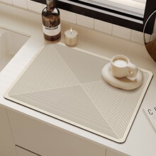 廚房瀝水墊批發跨境咖啡機吸水防滑杯墊速干耐臟防污硅藻泥墊子