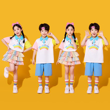 六一兒童啦啦隊演出服小學生運動會服裝幼兒園畢業班服男女童表演