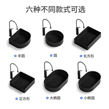 藝術台上盆家用陶瓷洗手臉池衛生間陽台方形圓形橢圓形黑色墨綠色