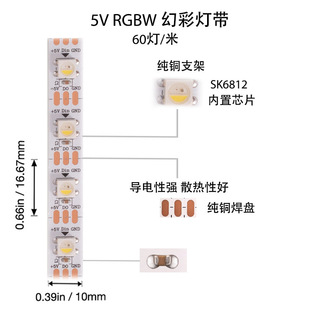 5050 RGBW6500K׹ 2812b ͉5vɾ̻òʟ30/60/144