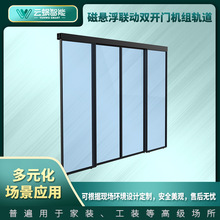 雲蝸智能入戶電動大門自動感應門電動平開移門吊軌電機軌道整套