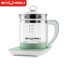 跨境威力養生壺家用多功能全玻璃煮茶器辦公室智能花茶壺電熱水壺
