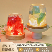 燈座水晶擴香石無火香薰晶石 批發室內清香除異味晶石香薰伴手禮