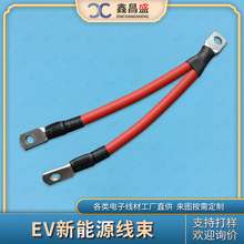 EV動力紅黑高壓線 BVR16平方線SC16-6銅鼻子圓環蓄電池新能源線束