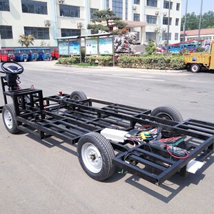 定制電動花車底盤車架配件后橋碟剎后橋液壓轉向電動巡游花車底盤