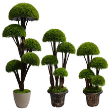 廠家仿真異形松針樹假綠植螺旋樹仿真盆栽室內客廳綠植擺件亞馬遜