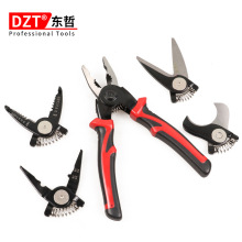 五合一老虎鉗多功能電工剪線鉗可換頭式鋼絲鉗剝線鉗五金工具套裝