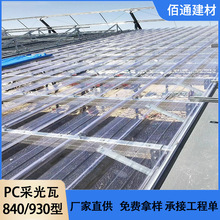 pc采光瓦透明廠房頂棚陽光棚波浪瓦930型養殖溫室大棚pc梯形瓦