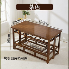 烤火桌家用可折疊桌烤火架長方形多功能取暖桌炕桌正方形簡易餐桌