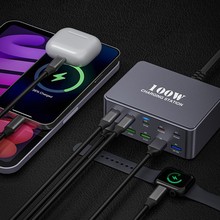 多口PD USB充電座旅行工作室100W充電頭快充排插手機快速充電器