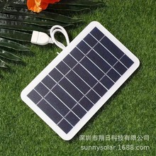 翔日跨境熱賣太陽能板5V2W6V太陽能板太陽能充電器便攜USB輸出