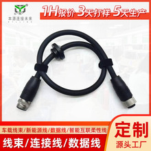 工廠定制機器人電池防水線航空插頭連接線T-code成型線束法蘭座