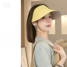 夏季太陽帽遮陽帽女2025新款防曬防紫外線空頂帽子無痕防曬帽子女