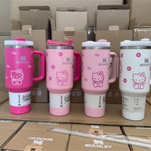 現貨跨境爆款史丹利Kitty貓聯名stanley2代40OZ手柄汽車保溫水杯