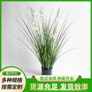 仿真蘆葦草洋蔥草純草盆盆栽廠家直銷綠植擺件家居裝飾盆景